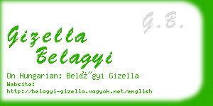 gizella belagyi business card